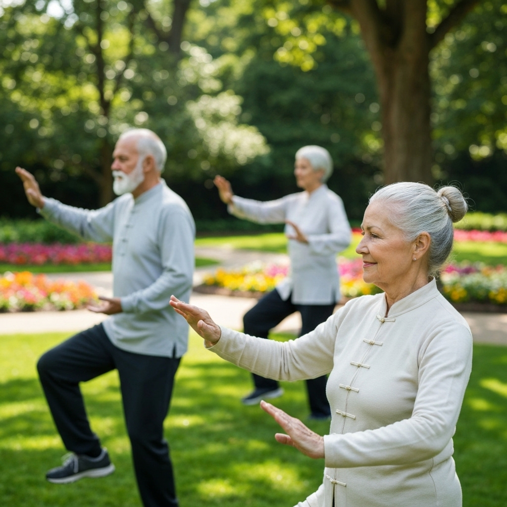 Active seniors exercising after treatment